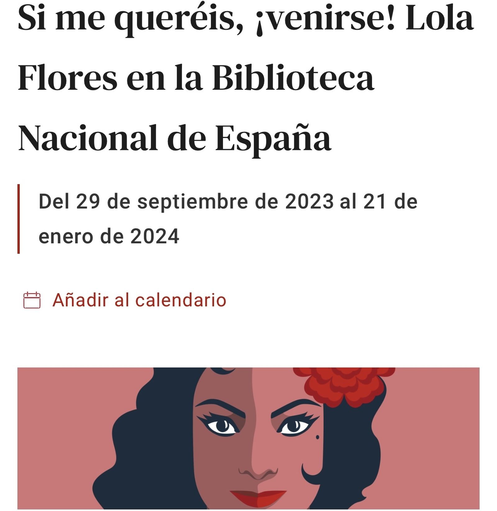 Exposición de Lola Flores en la Biblioteca Nacional comisariada por Alberto Romero