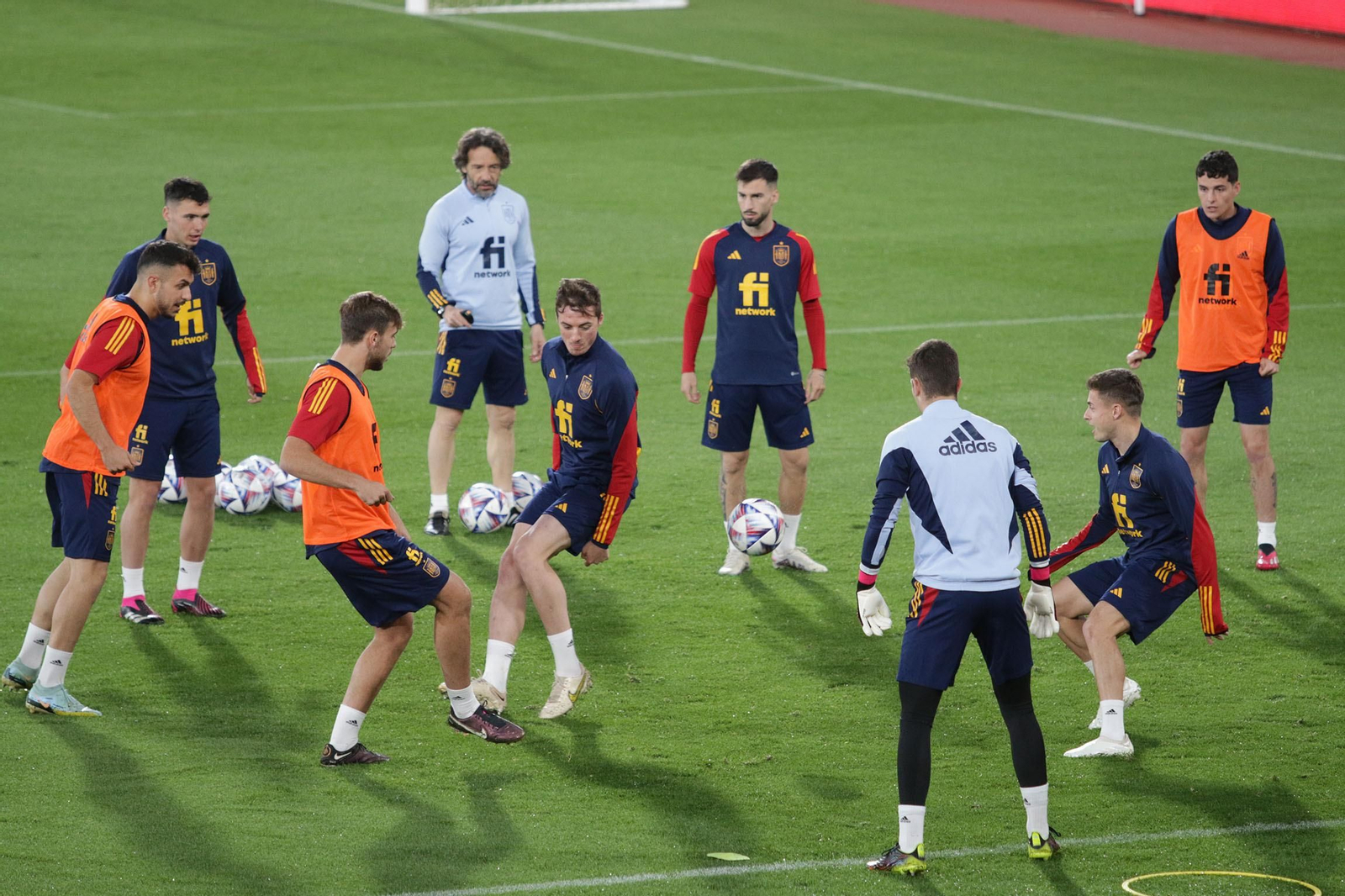 Entrenamiento de la Selección Sub-21 de España, en Almería