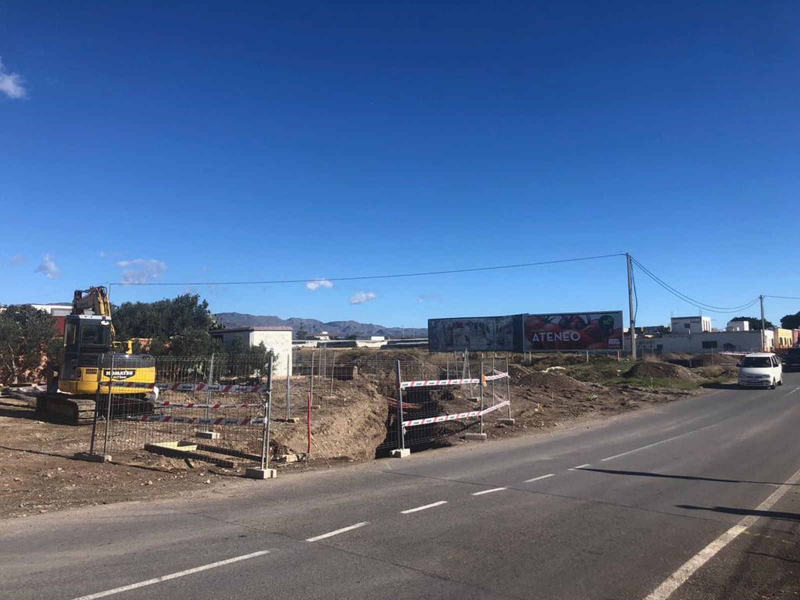 La limpieza del terreno, entre las primeras tareas abordadas el viernes.