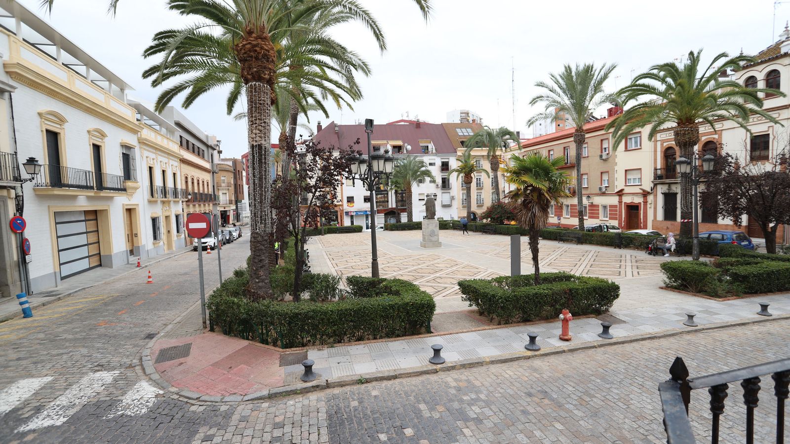 Vista general de la Plaza de San pedro, que será remodelada y dispondrá de una plataforma única peatonal en todos sus viales.