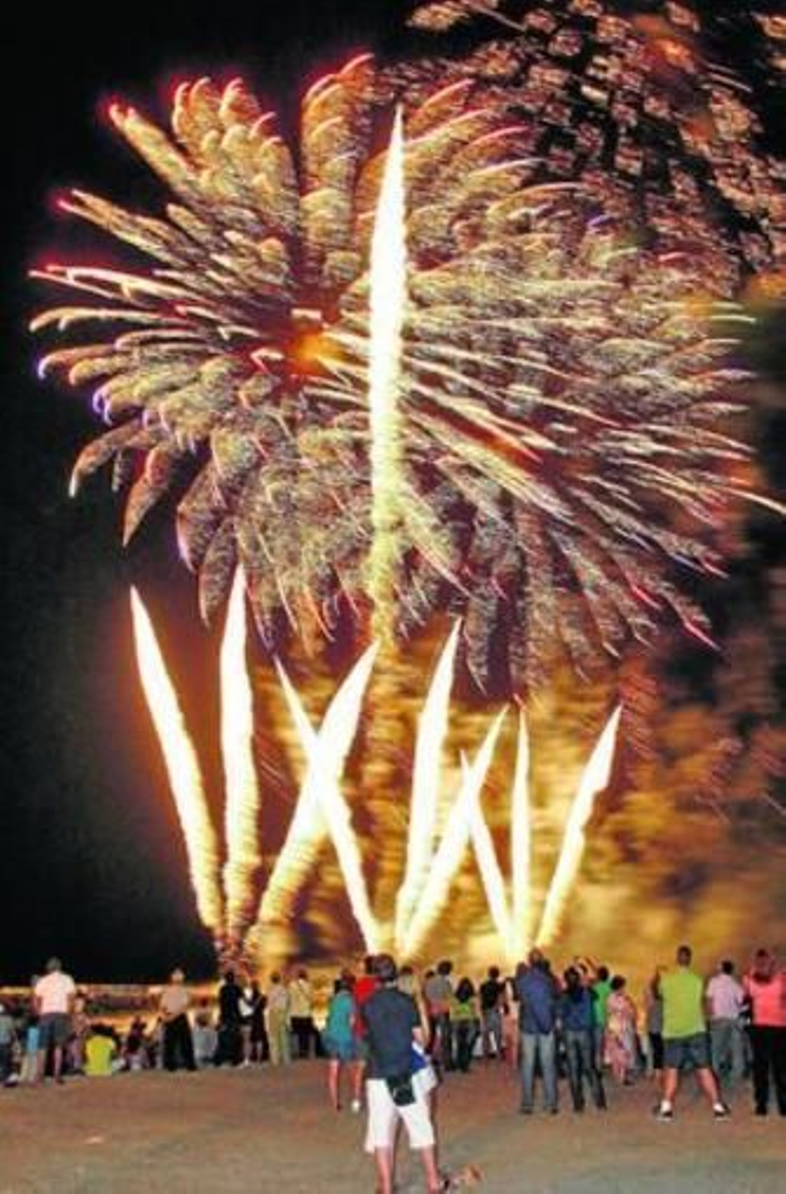 El espectáculo pirotécnico sorprendió a los asistentes.