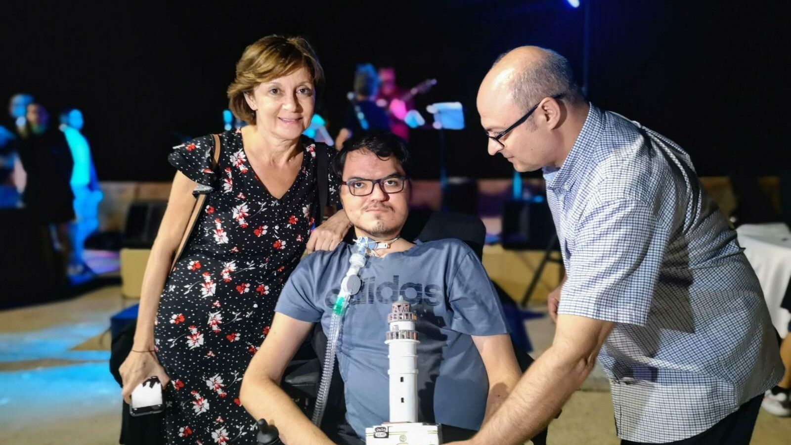 Miguel Bañón junto a sus familiares.