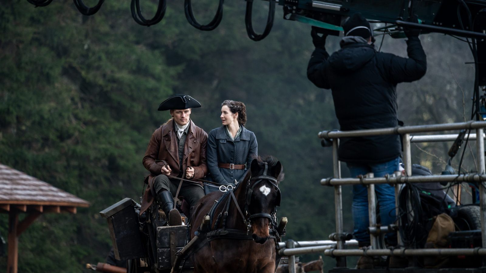 Imagen del rodaje de la sexta temporada de 'Outlander'