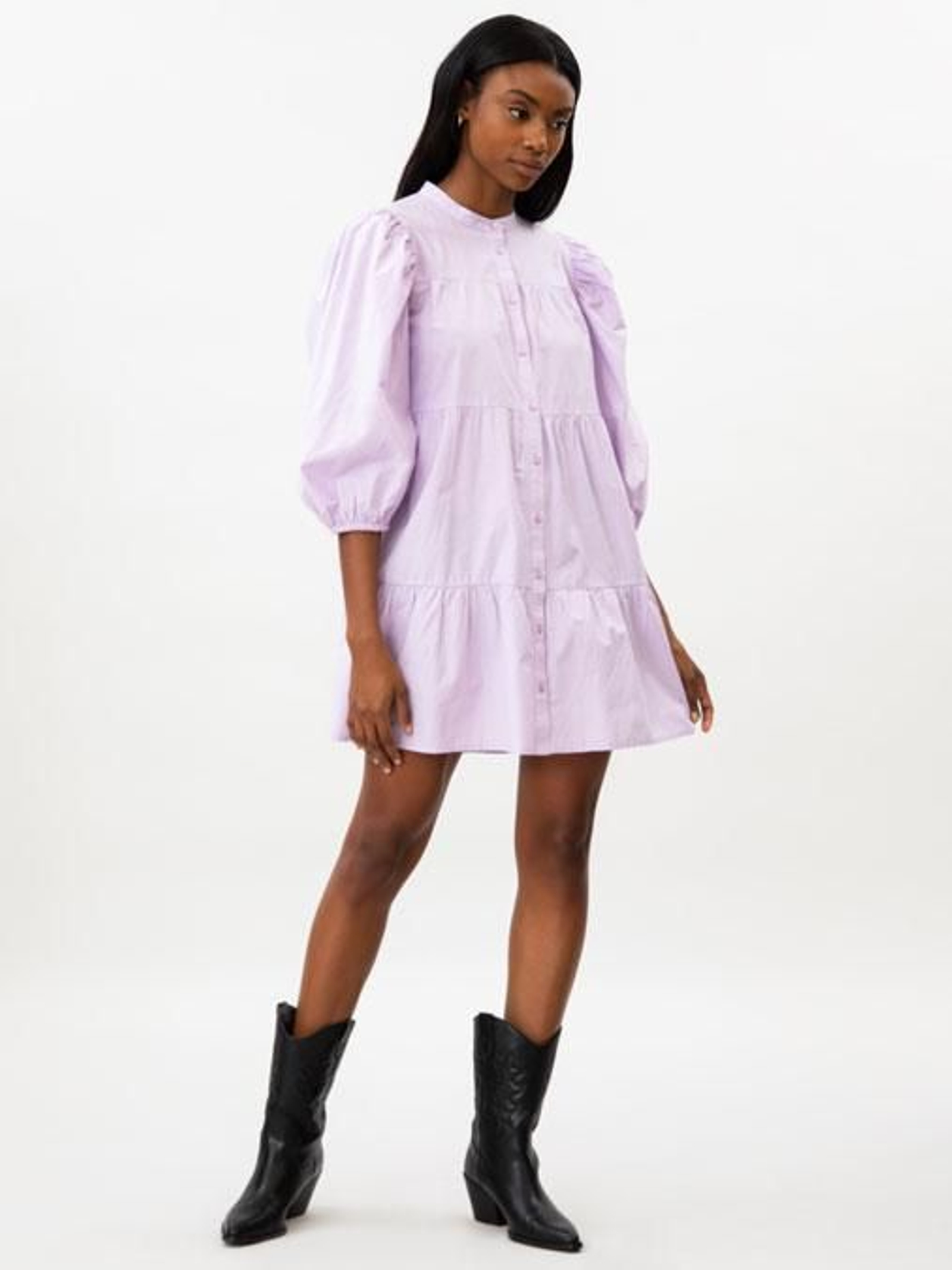 El vestido de 15 euros de Lefties en color malva.