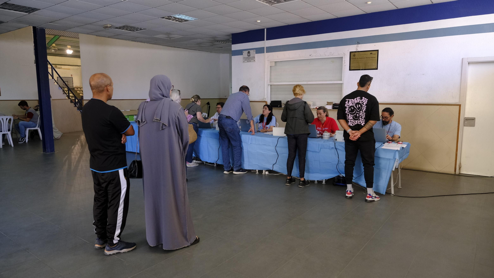 Imágenes de la donación colectiva de sangre y plasma en el Pabellón Rafael Florido