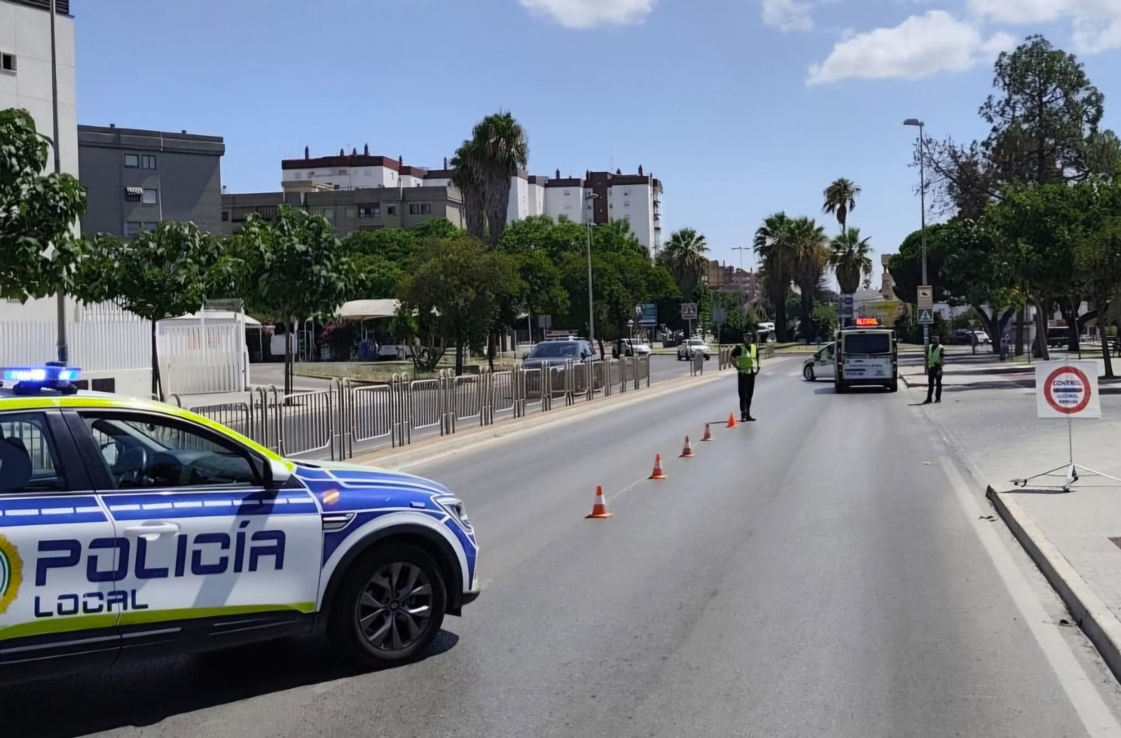 Imagen de un control policial .