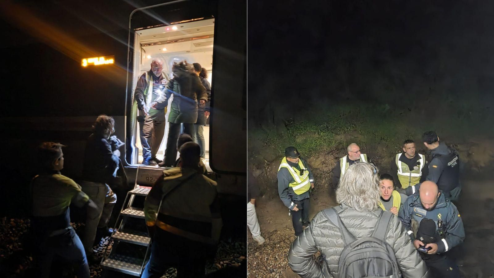 Pasajeros del tren afectados por la incidencia en la línea el pasado lunes.