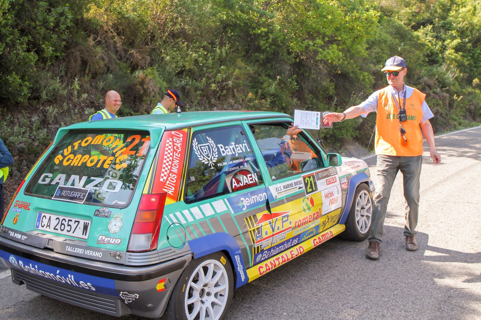 Amador Jaén, en el pasado Rally Ciudad de Jerez.