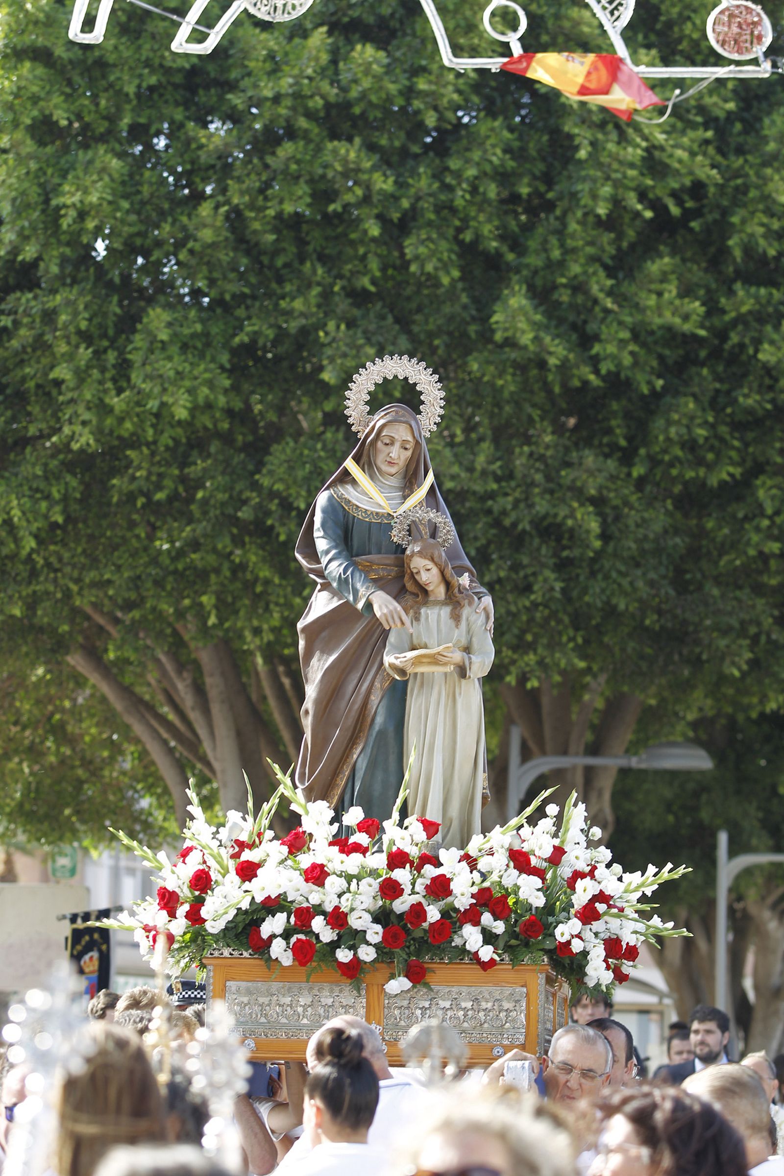 Fotogalería cucaña y procesión Fiestas Santa Ana Roquetas de Mar