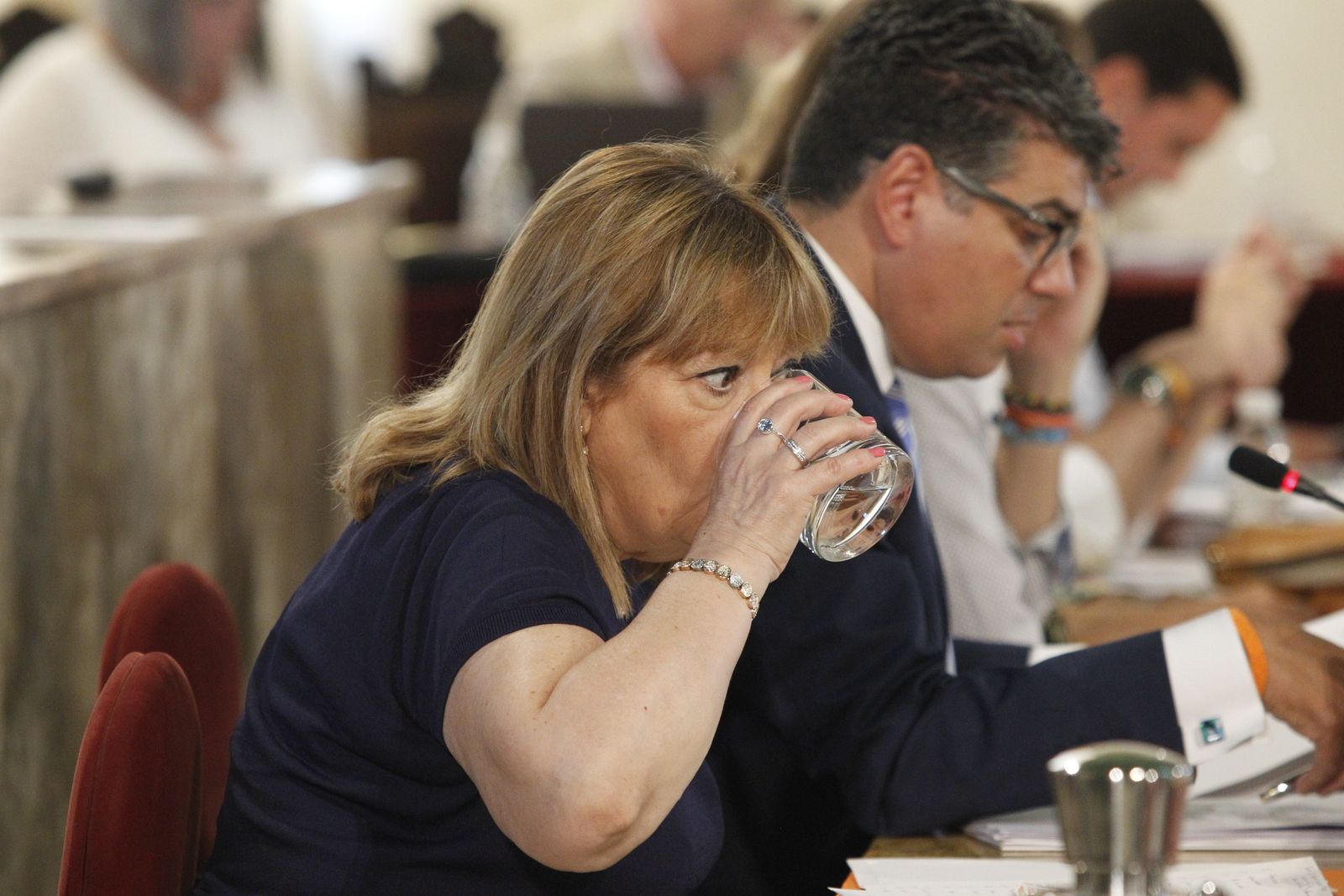 Mabel Hernández sacia su sed en el Pleno de diciembre