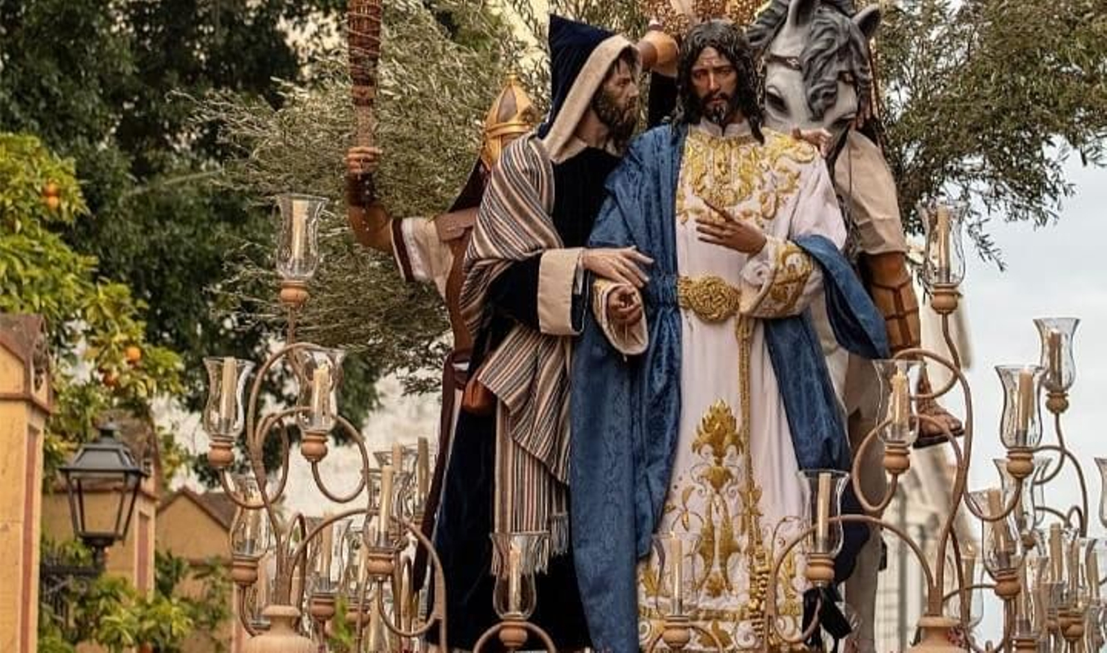 El paso de Nuestro Padre Jesús de la Bondad, en el cartel anunciador de esta agrupación parroquial de Sanlúcar.