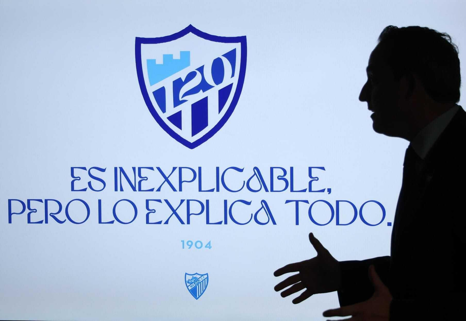 Así es el nuevo escudo del 120 aniversario del fútbol en Málaga