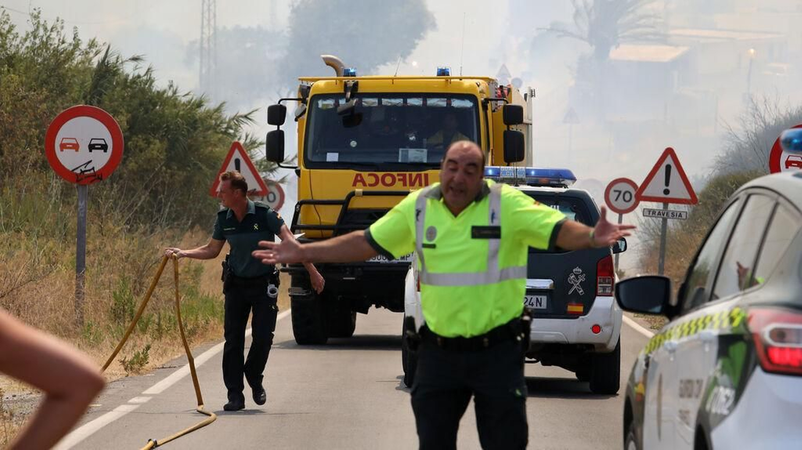 Grave incendio en la campiña de Jerez