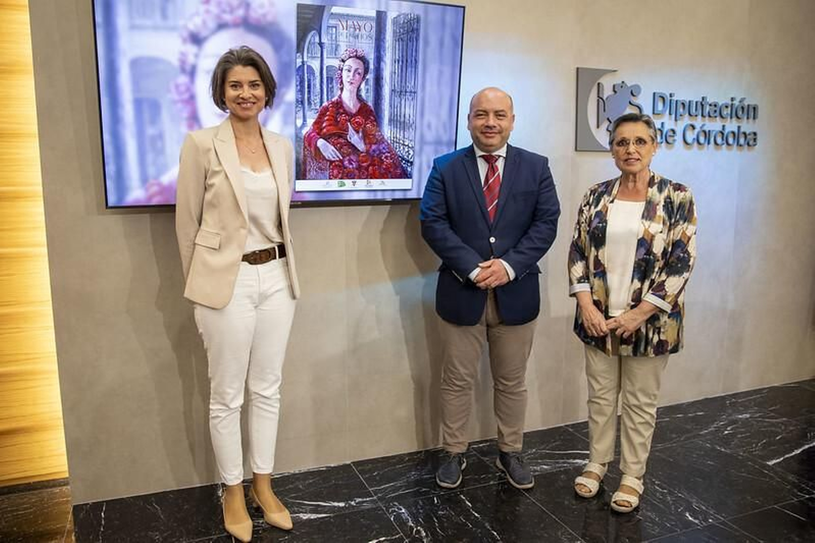 Paqui Herrador, Gabriel Luque y Carmen Flores.