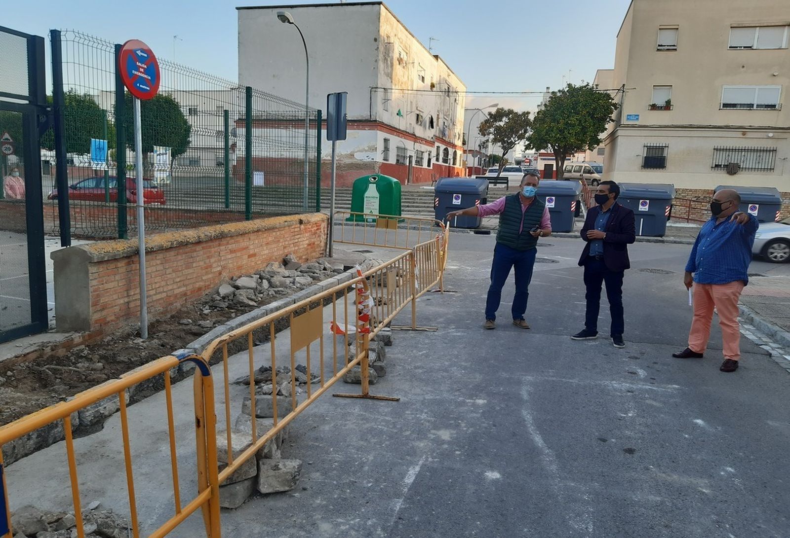 Un instante de la visita de José Antonio Díaz a La Asunción.