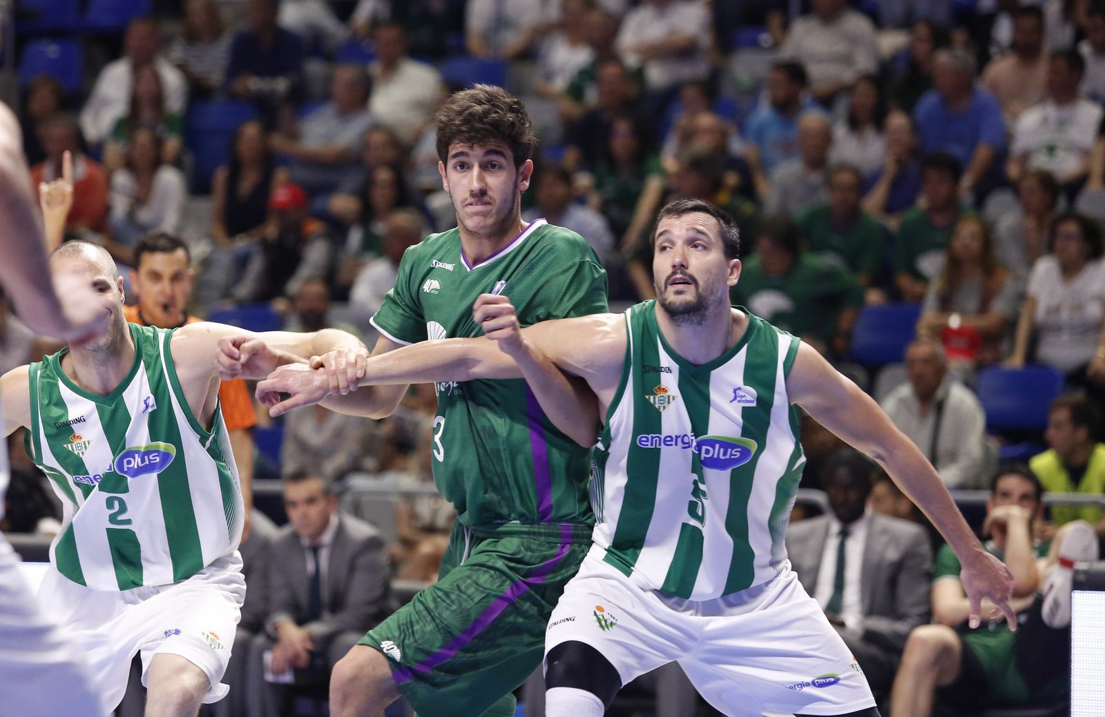 Ignacio Rosa y Alfonso Sánchez, en el último Unicaja-Betis