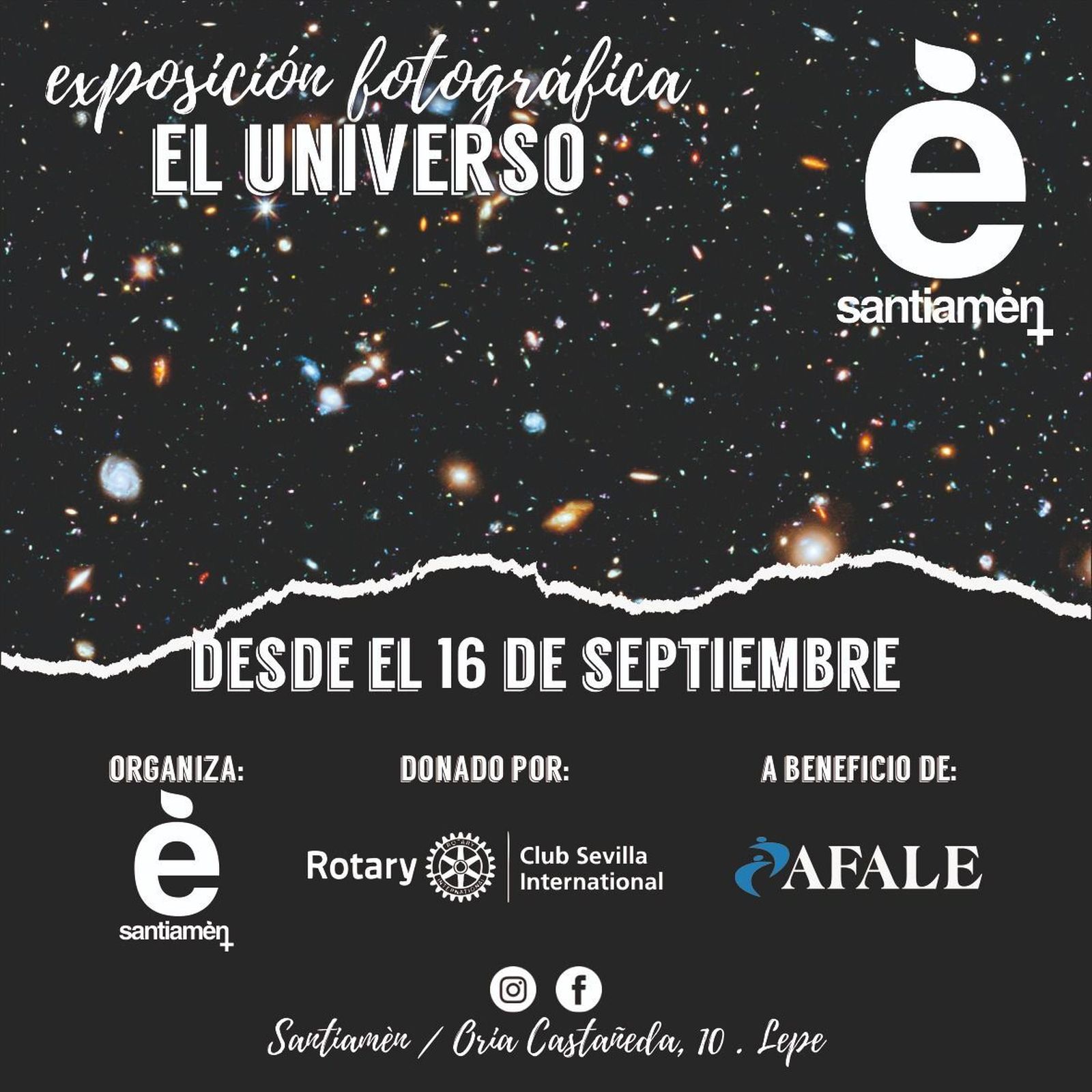 El cartel de la exposición fotográfica 'El Universo'.