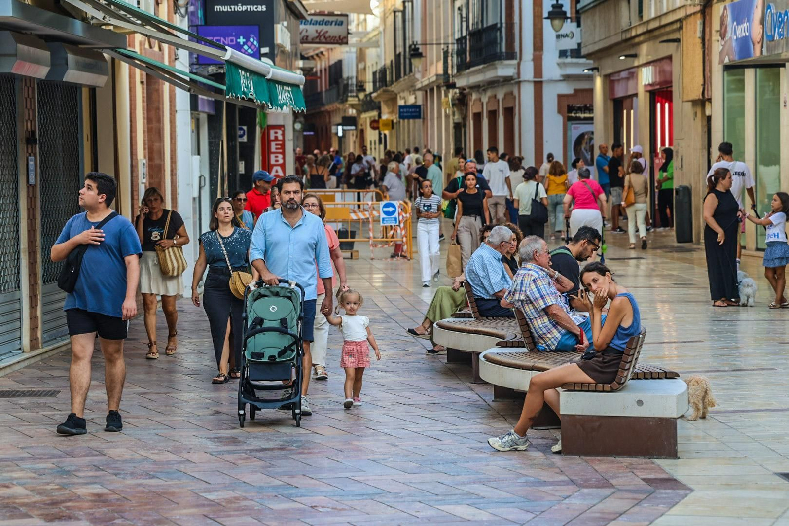 Imágenes del ambiente por el centro en la tarde del lunes