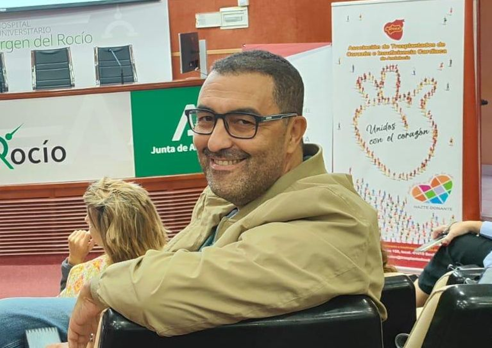 Mohamed Dary durante un acto en el hospital.