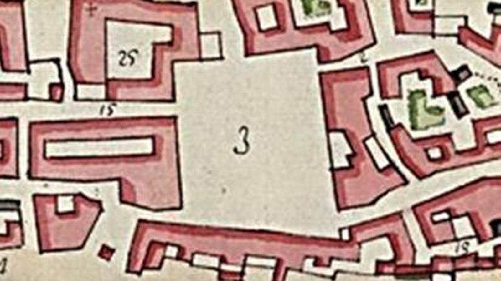 En este detalle se aprecian los extraños ángulos de la Plaza baja.