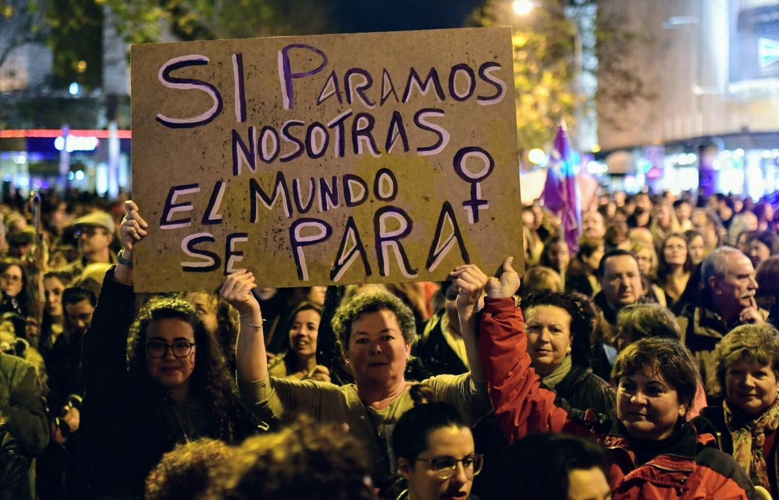 Cartel visto en la manifestación del 8M del año pasado.