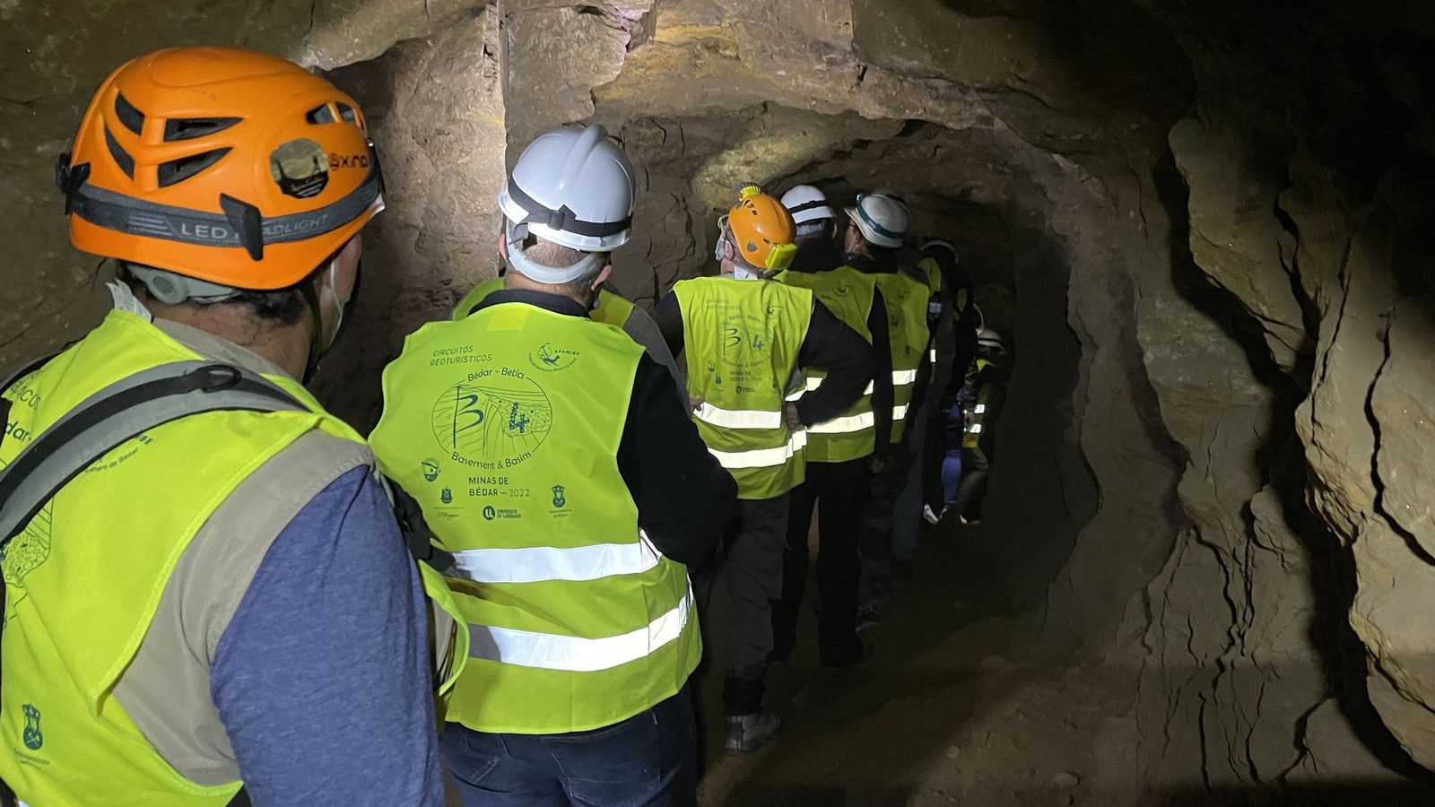 Durante la visita a la mina La Mulata.