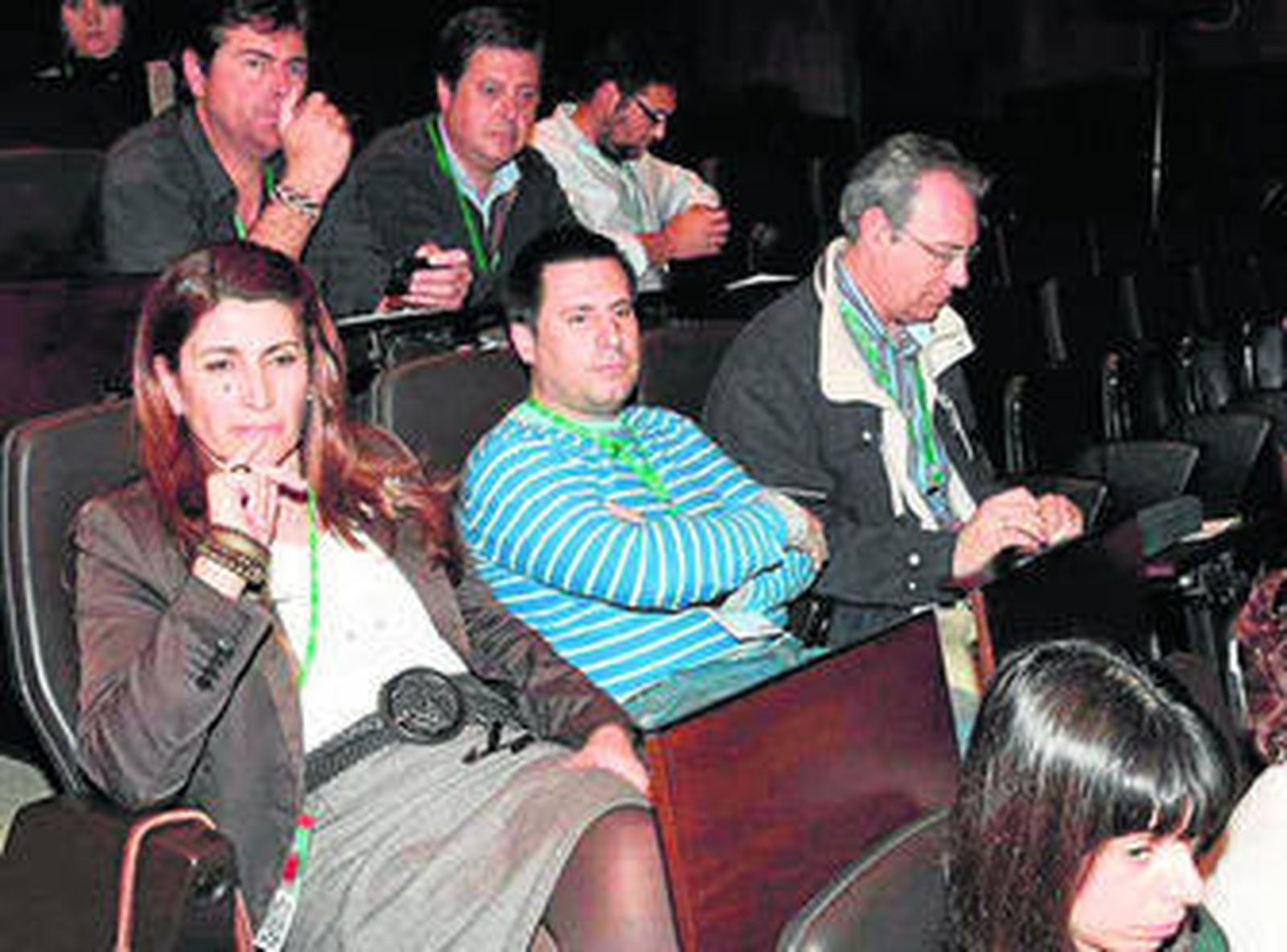 María Luisa Ruiz, José Ignacio Expósito y Juan Pablo Durán en un acto del PSOE.