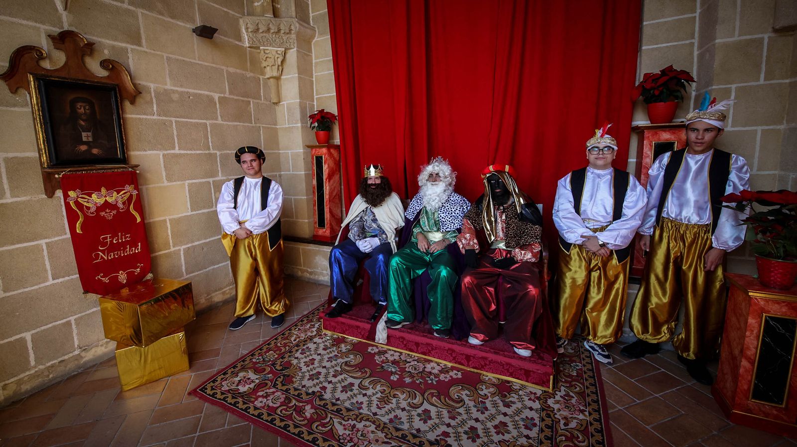 Belén viviente en la Plaza del Mercado de Jerez