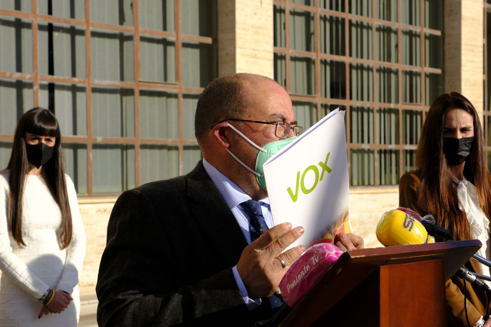 Juan José Bonilla, durante su comparecencia en El Ejido.