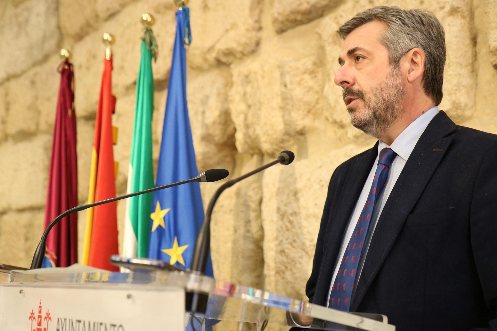 Miguel Ángel Torrico durante la rueda de prensa.