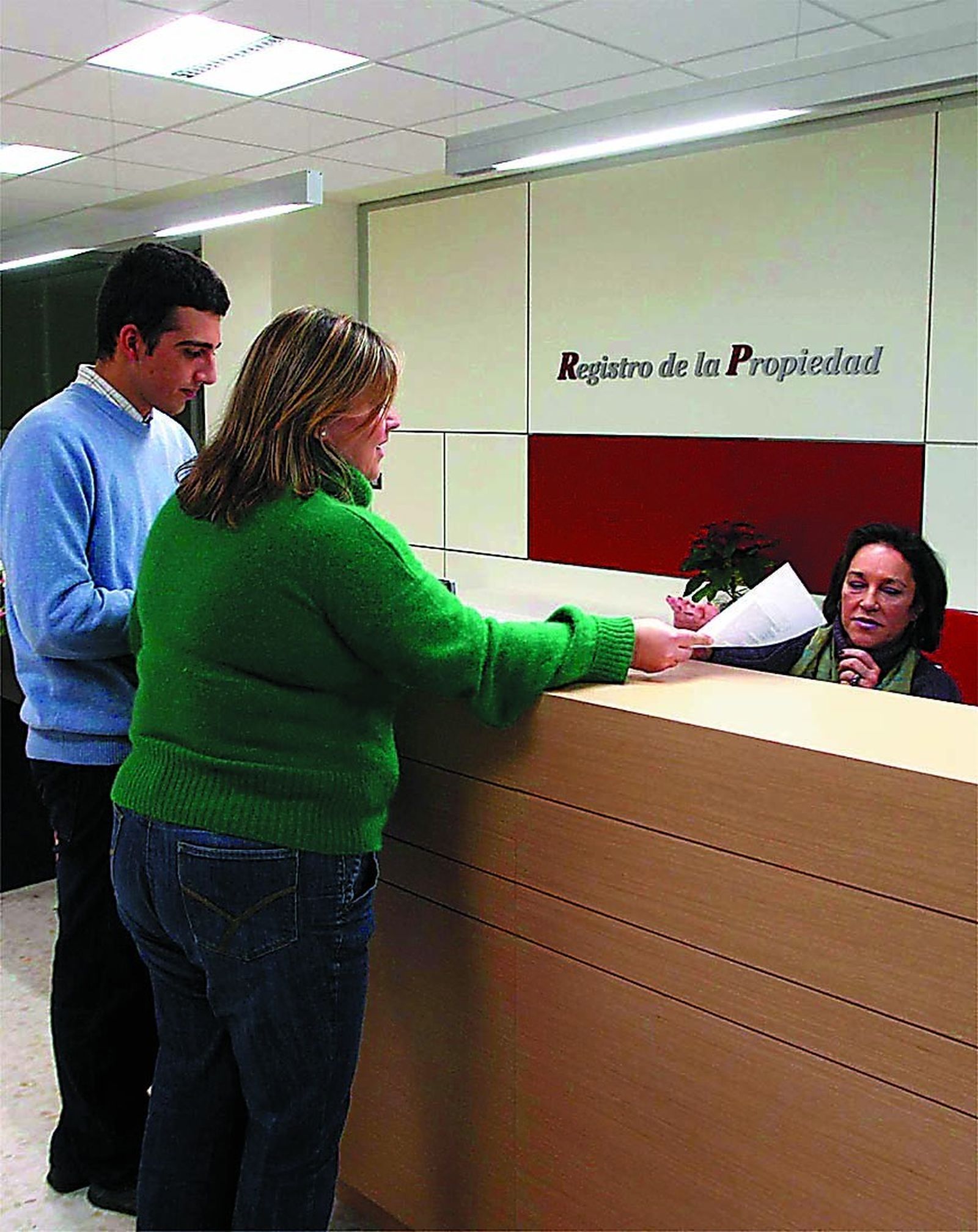 Una oficina liquidadora del registro de la propiedad.