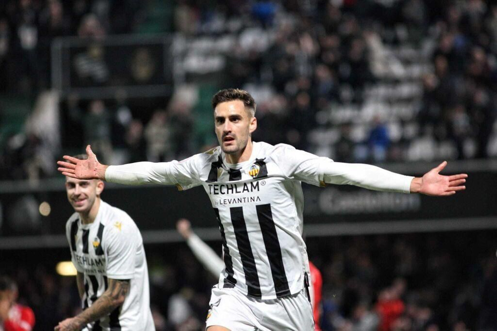 El Castellón celebra un gol. El Castellón celebra un gol.