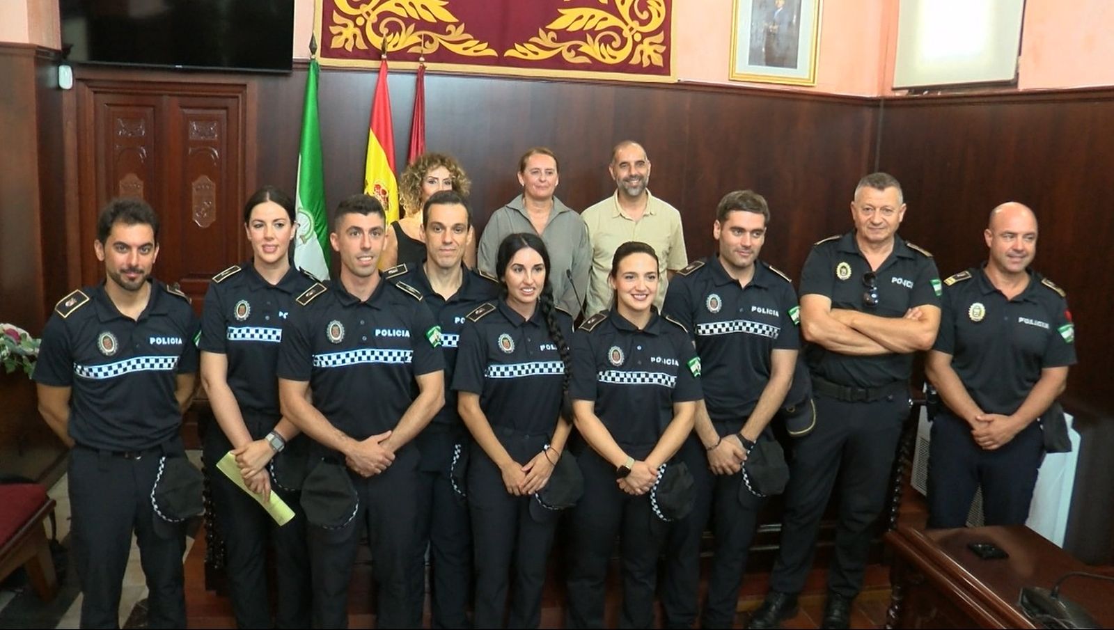 Toma de posesion d elos nuevos policías locales de Puerto Real