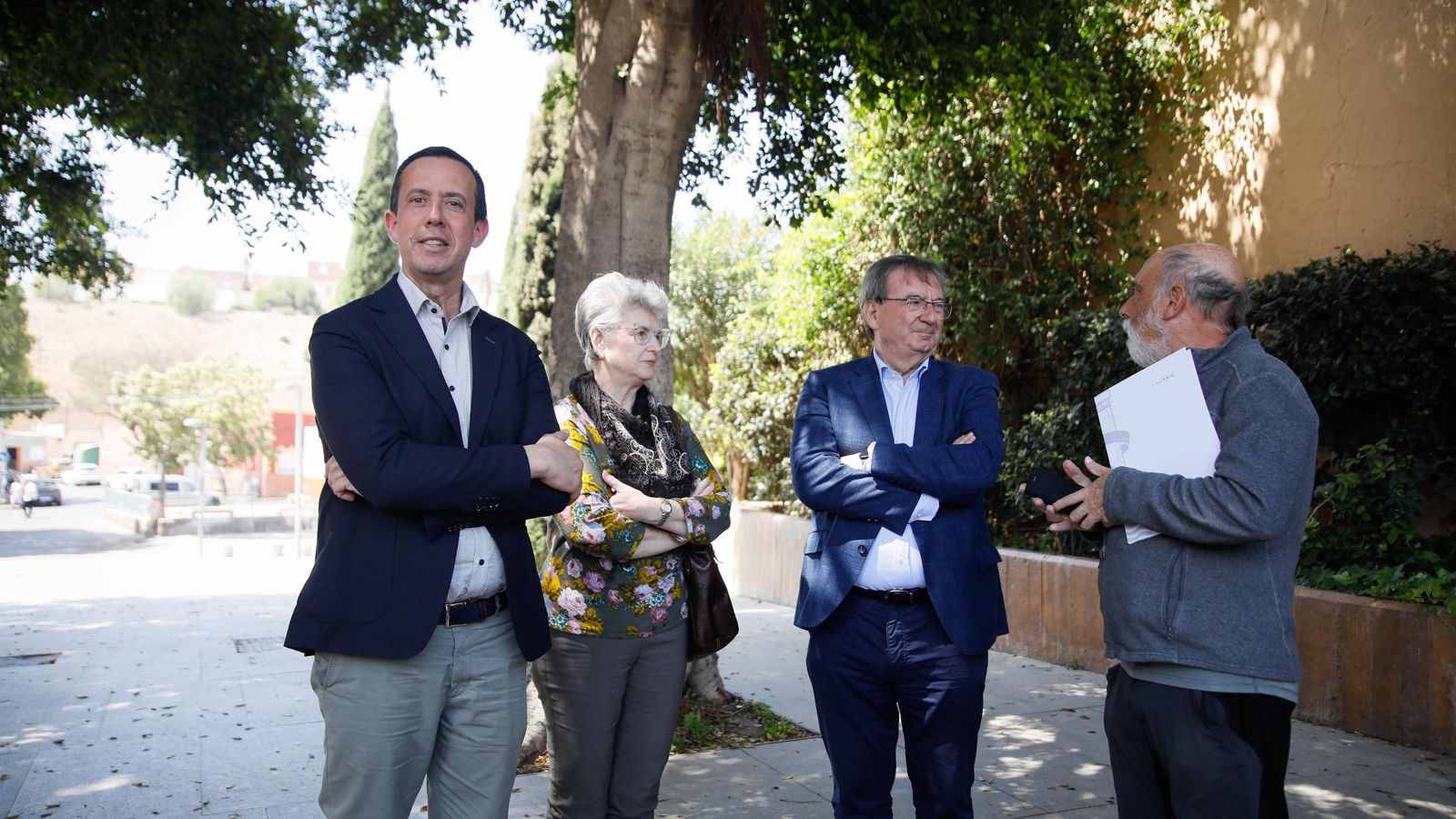 José María Martín, Carmen Ravassa, Fernando Martínez y el jefe del equipo forense, Francisco Echeverría.