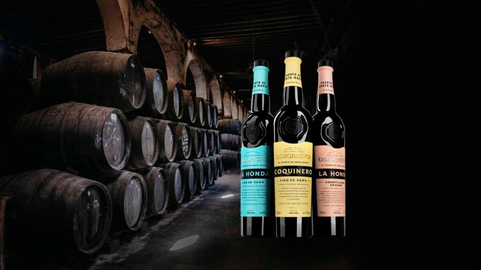 Imagen de los tres nuevos jereces en rama de Osborne.