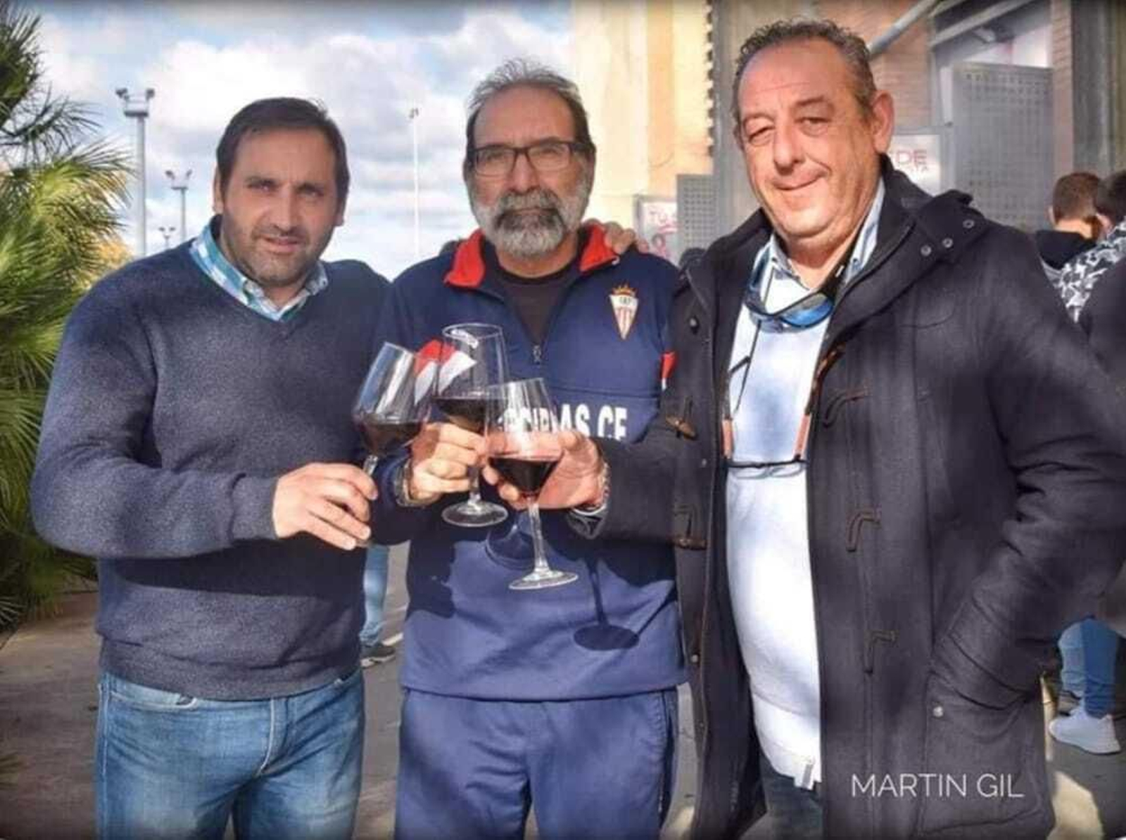Rafa García, a la derecha, con Javi Viso y Miguel Ángel Úbeda.