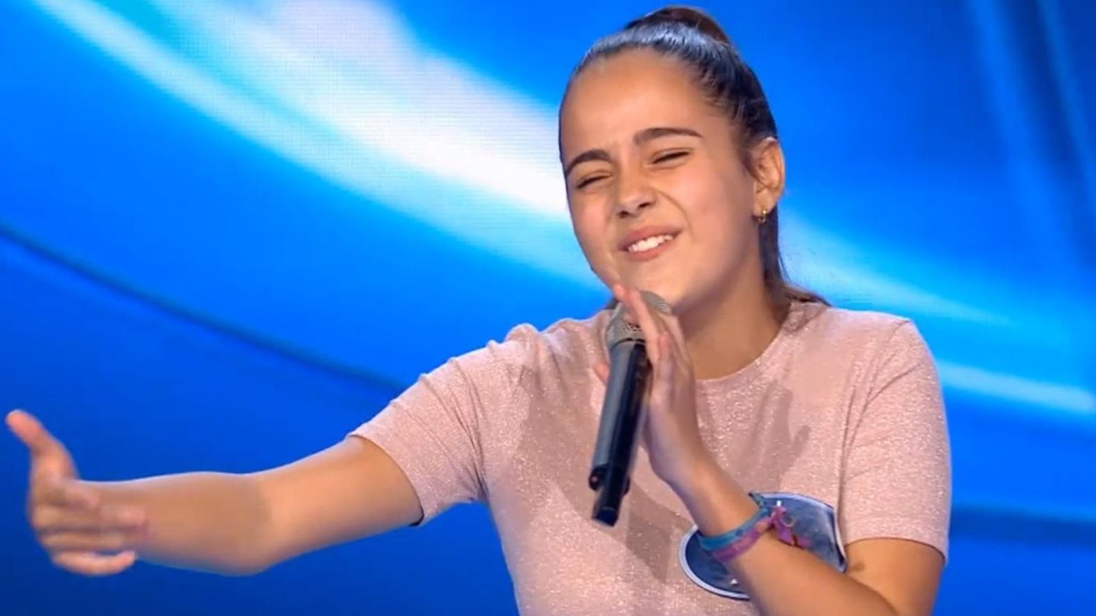 Montserrat Sánchez, durante la actuación.