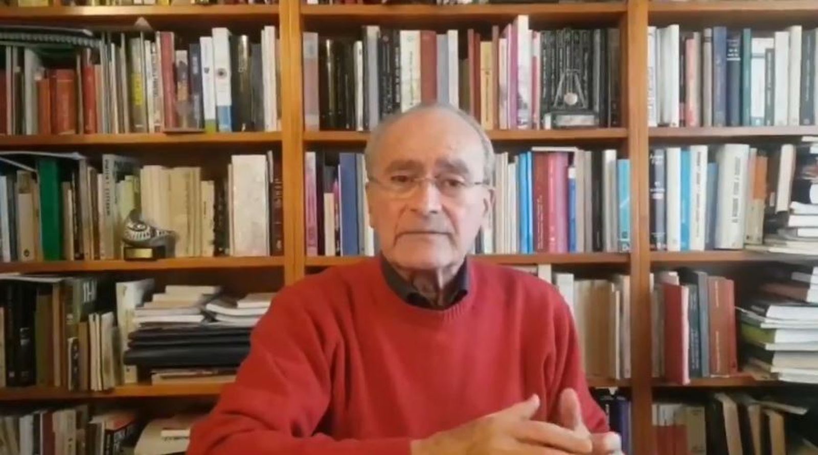El alcalde de Málaga, Francisco de la Torre, en una imagen tomada de un vídeo subido a sus redes sociales.