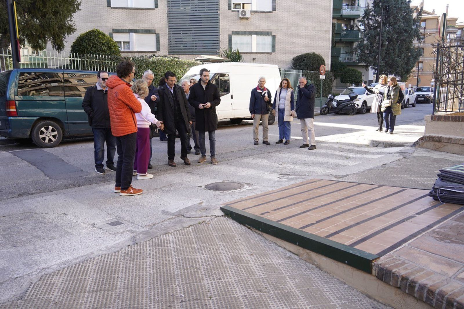 Imagen de la visita del Grupo Municipal Socialista a la zona