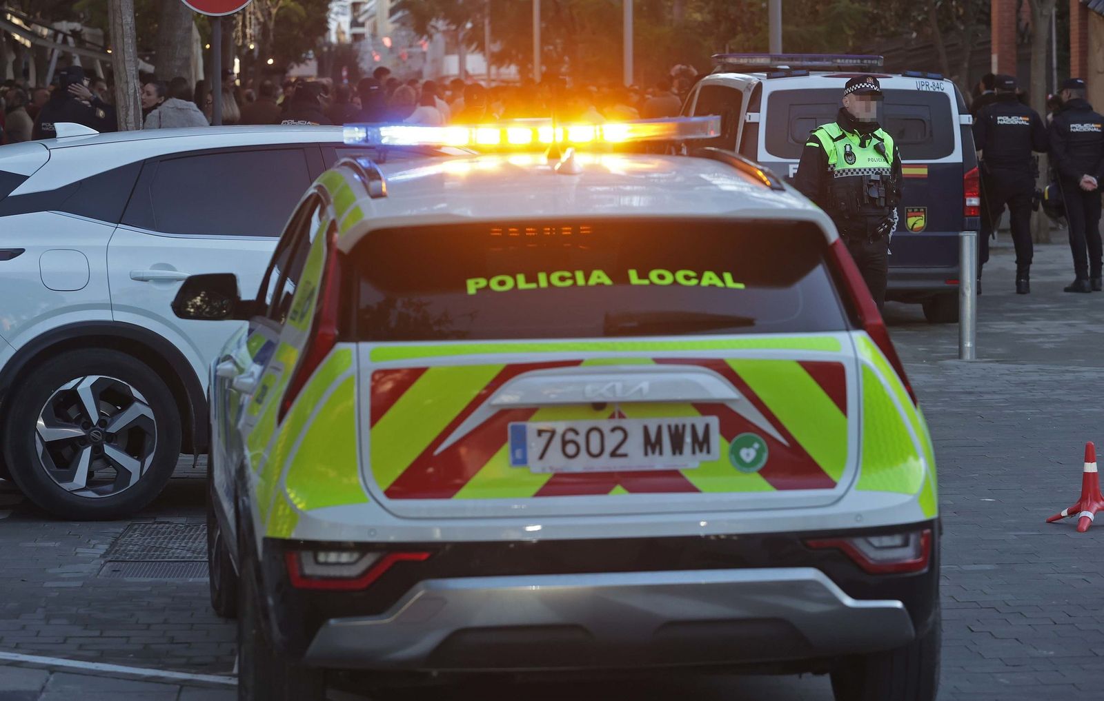 Un coche patrulla de la Policía Local de Algeciras.