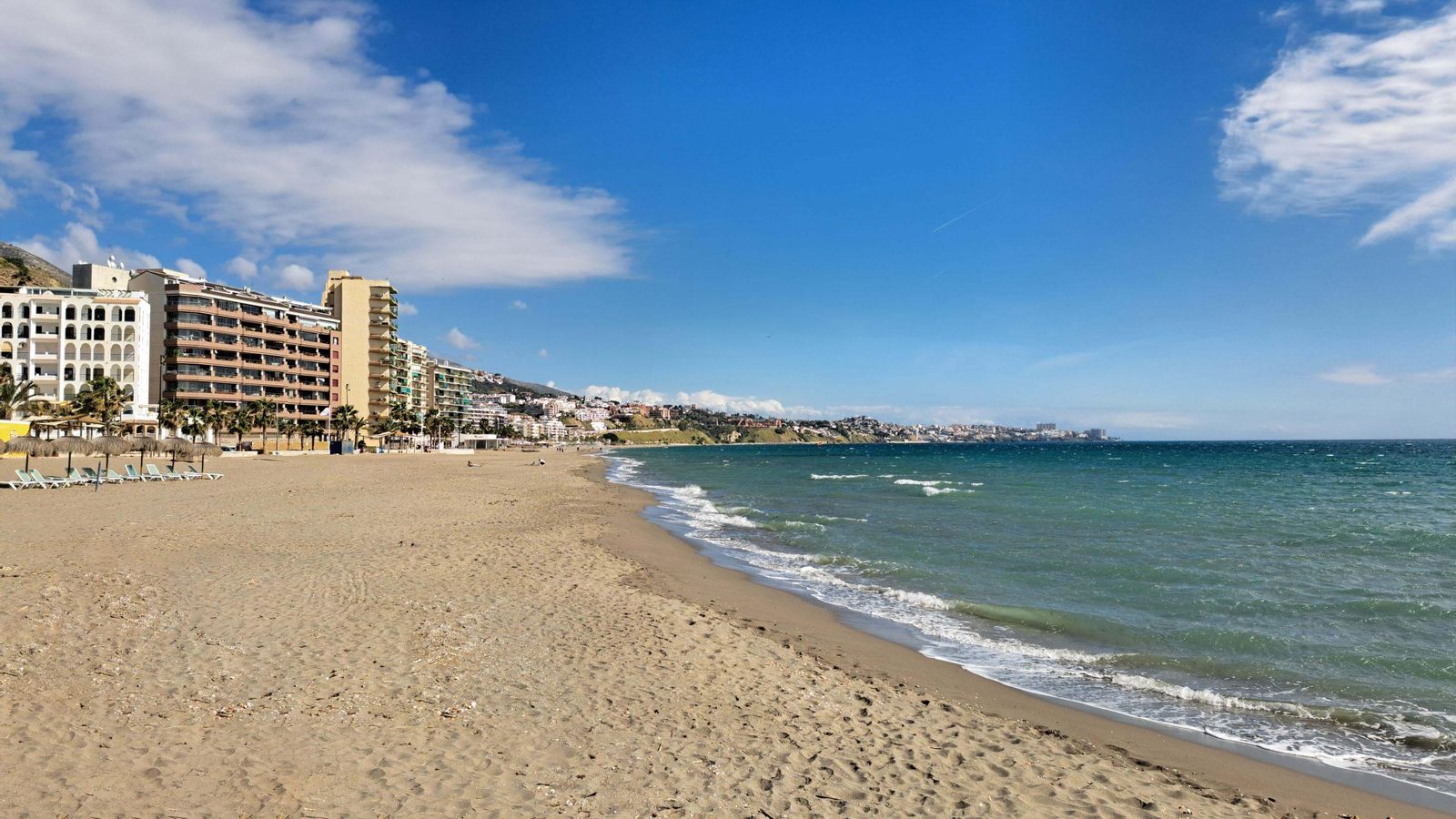 La playa de Carvajal. La playa de Carvajal.