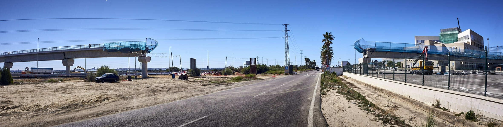 Imágenes actuales de la obra del futuro tren de La Cabezuela de Puerto Real