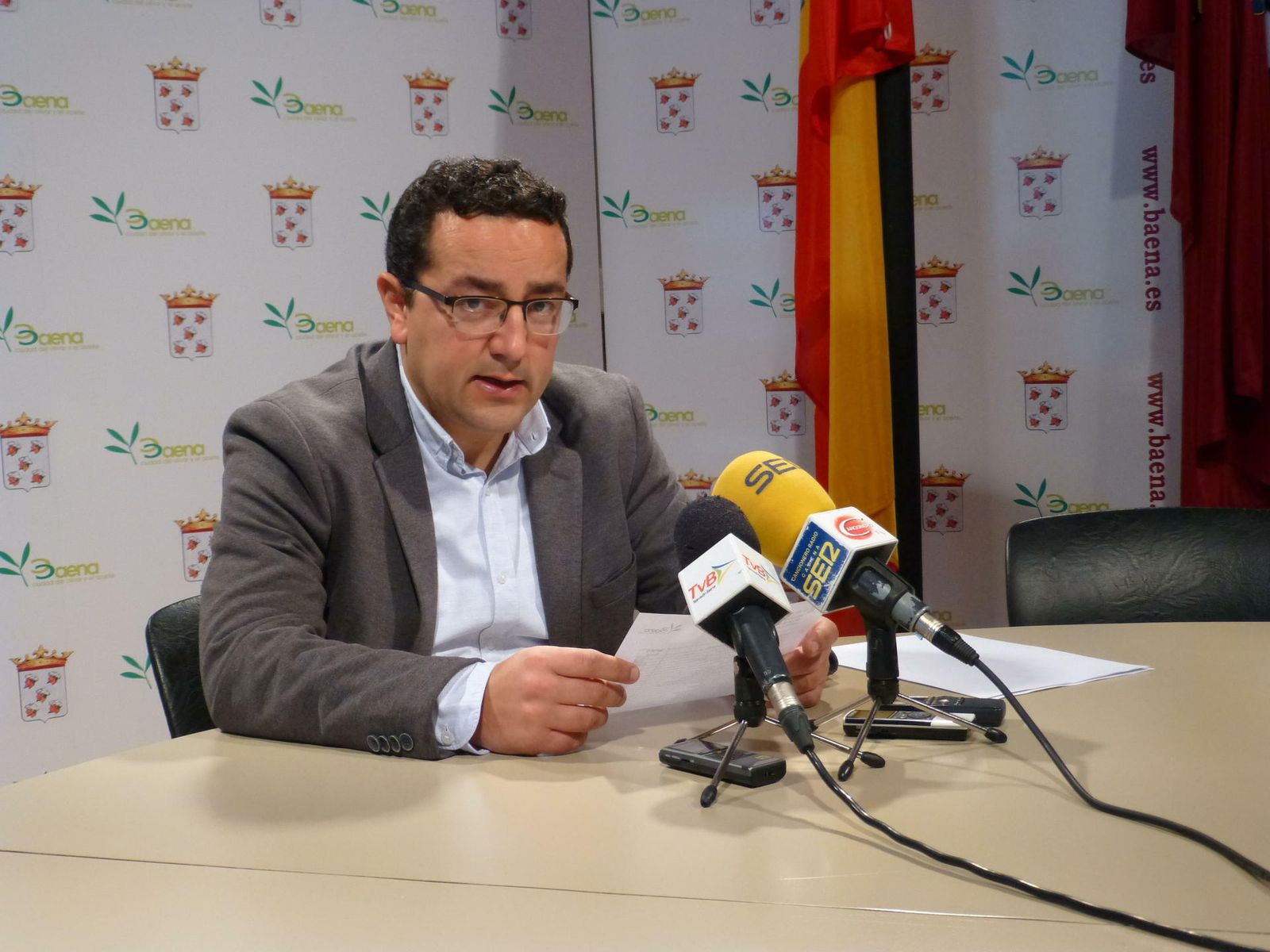 El exalcalde, Jesús Rojano, durante una comparecencia pública.