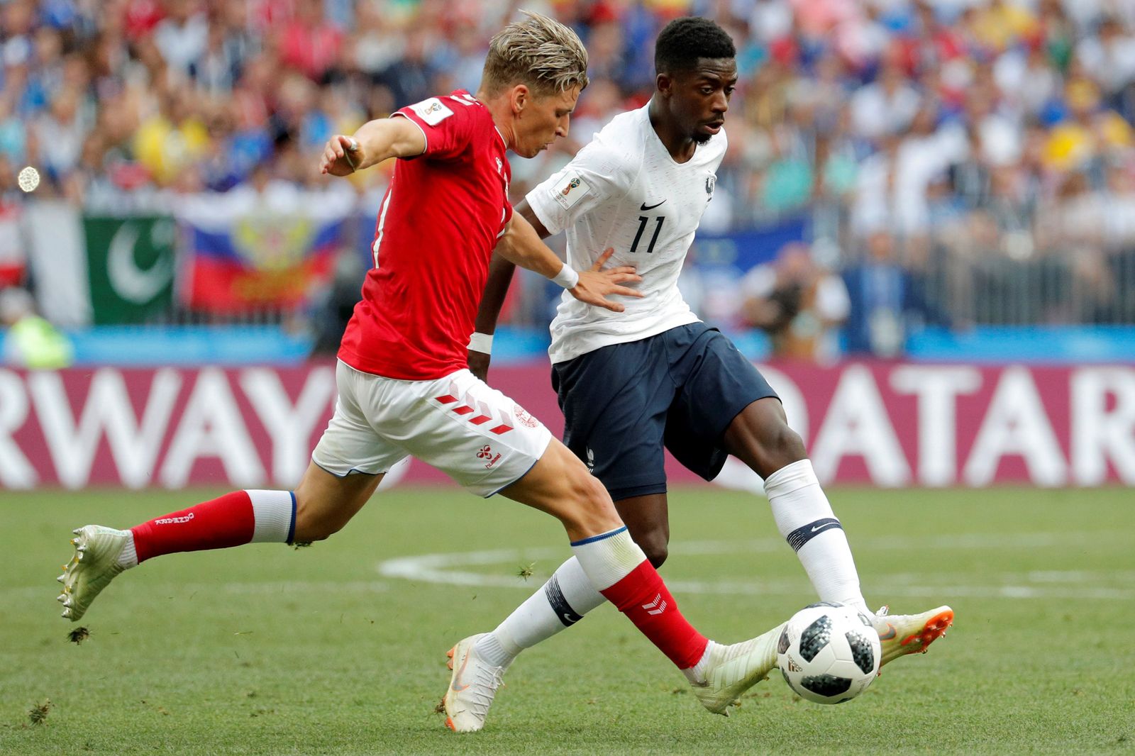 Las imágenes del Dinamarca-Francia