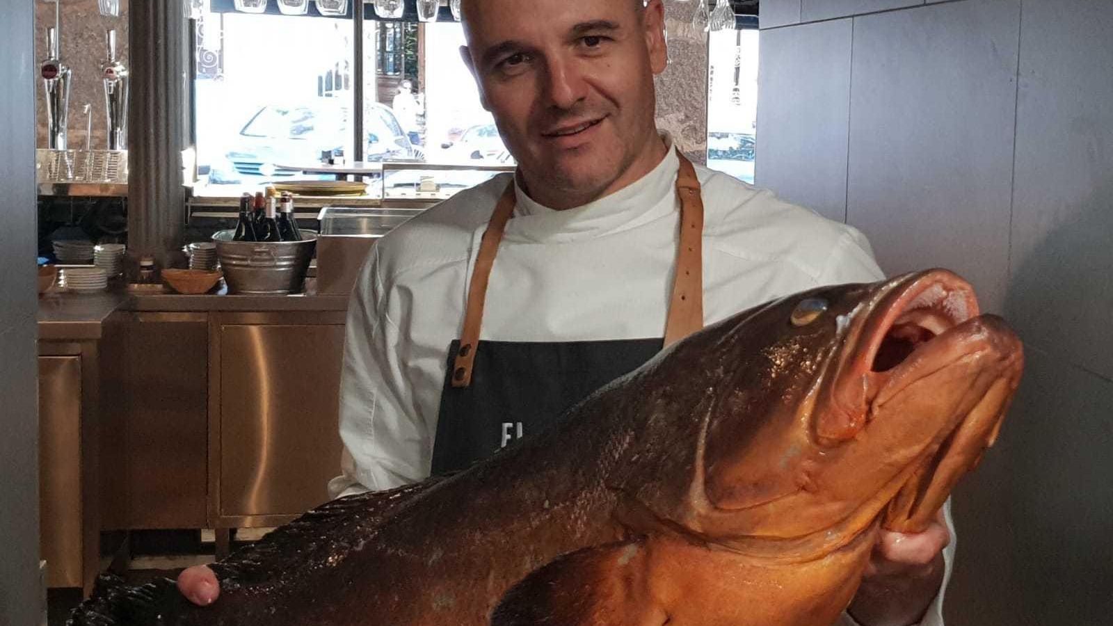 El chef Alfonso y su presa.