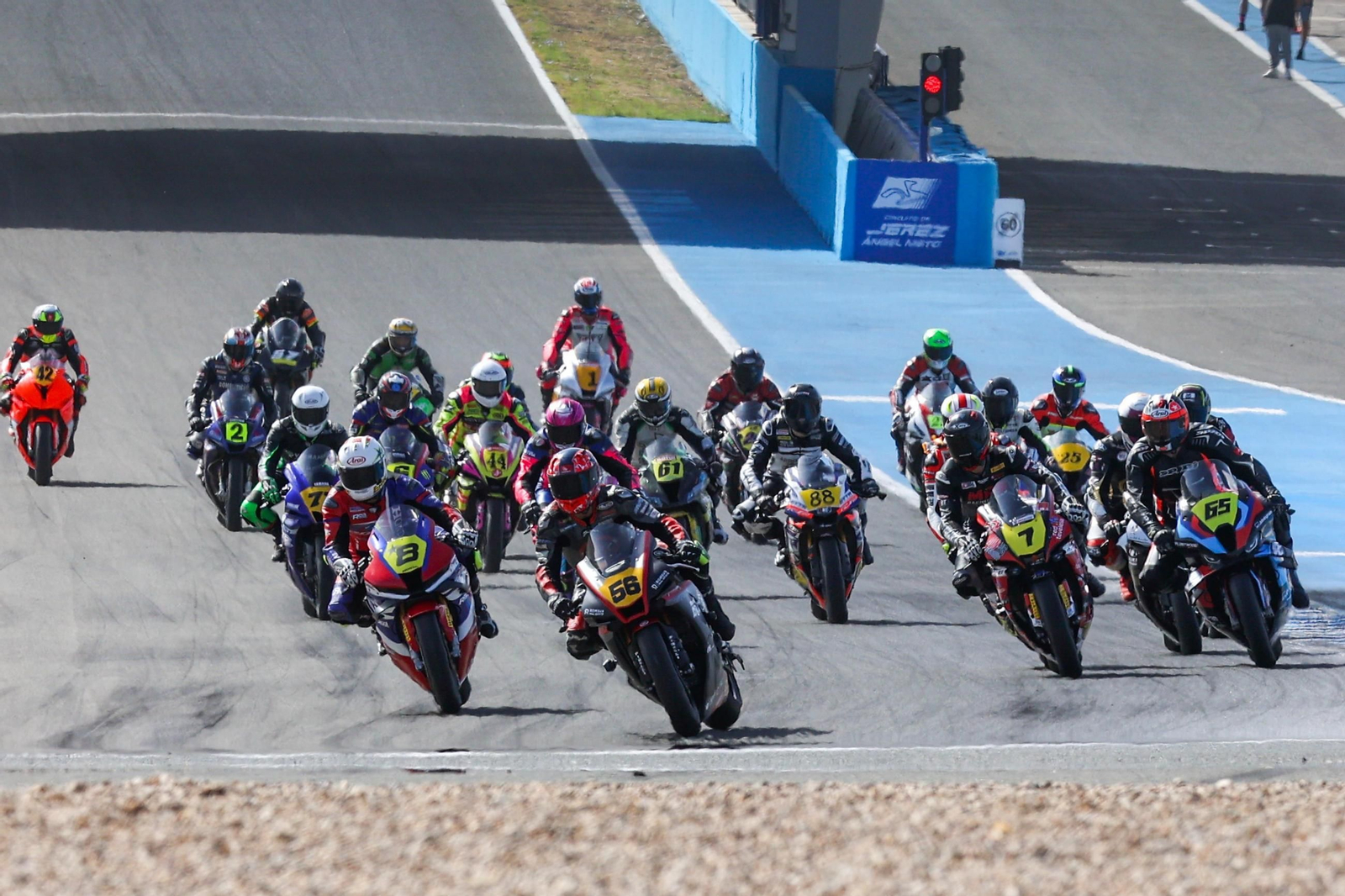 Salida de la prueba de Superbike Salida de la prueba de Superbike