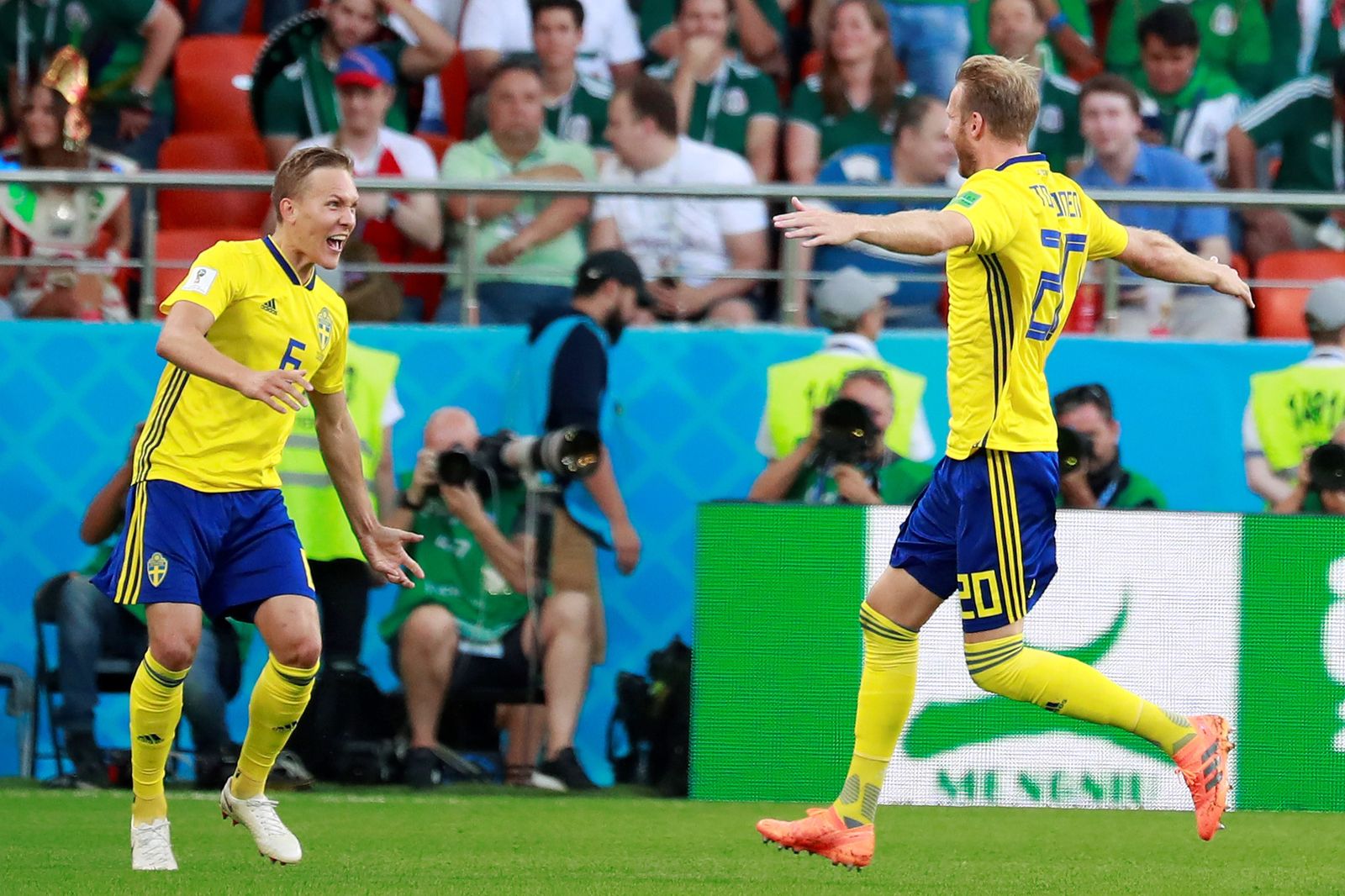 Las imágenes del México-Suecia