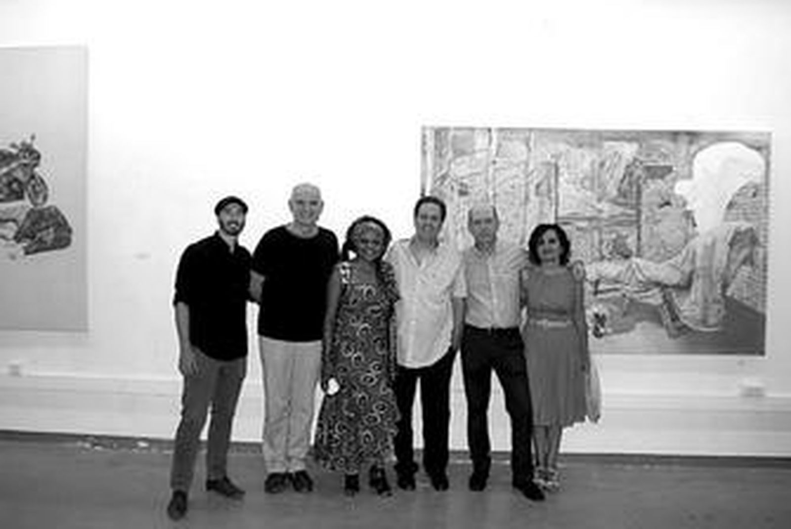 El artista José Luis Puche con Nicolás Castillo y Paco Vilalta.