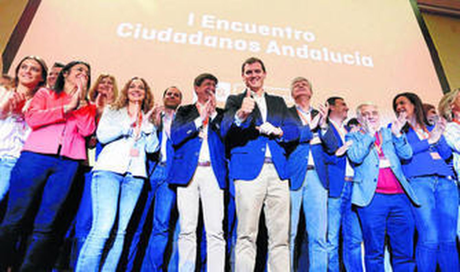 El presidente de Ciudadanos, Albert Rivera, ayer en la clausura del I Encuentro Ciudadanos Andalucía en un hotel en Málaga.