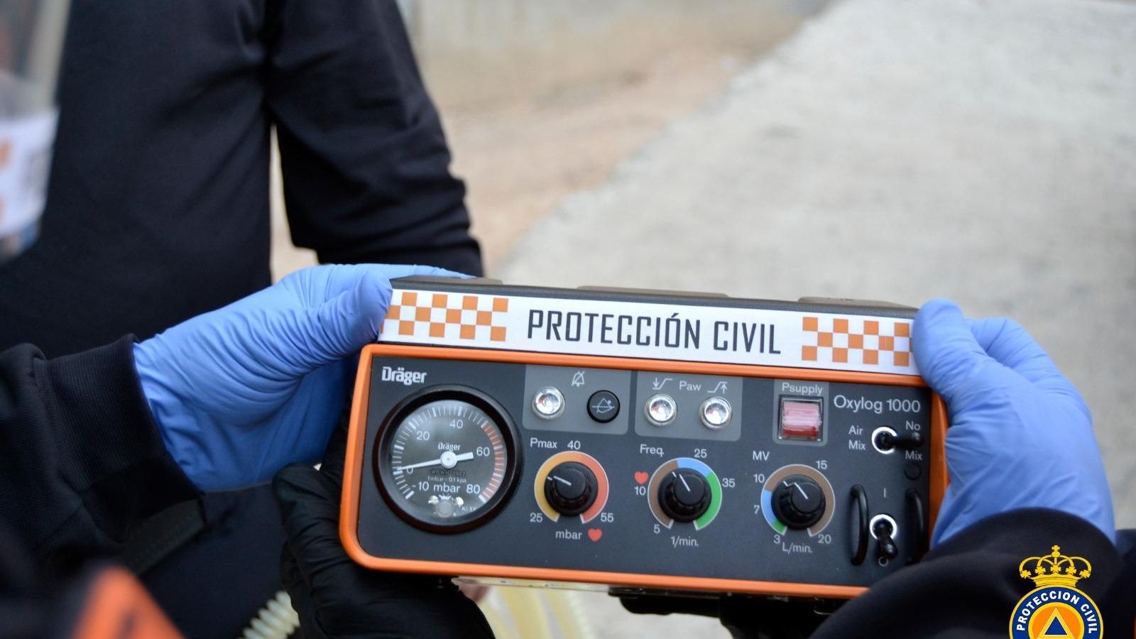 Respirador de la ambulancia de Protección Civil El Ejido.